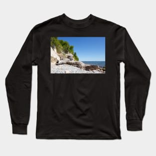 Chalk coast, chalk cliffs, Ruegen Island, Mecklenburg-Western Pomerania, Germany Long Sleeve T-Shirt